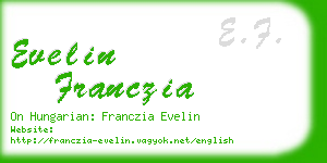 evelin franczia business card